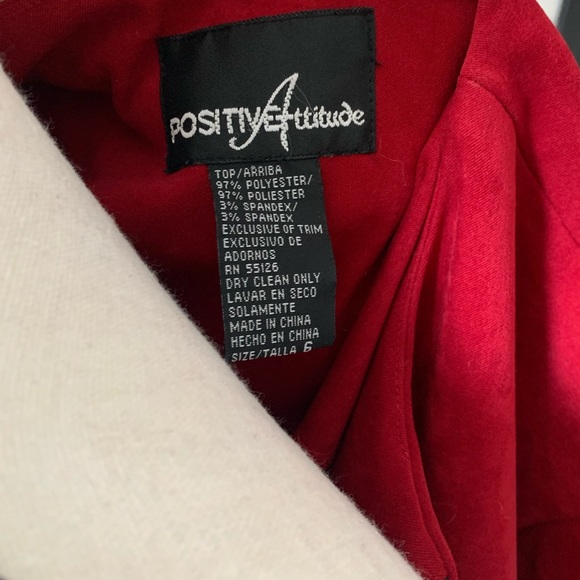 Red and black blazer jacket- suede! Size 8 - Picture 7 of 7